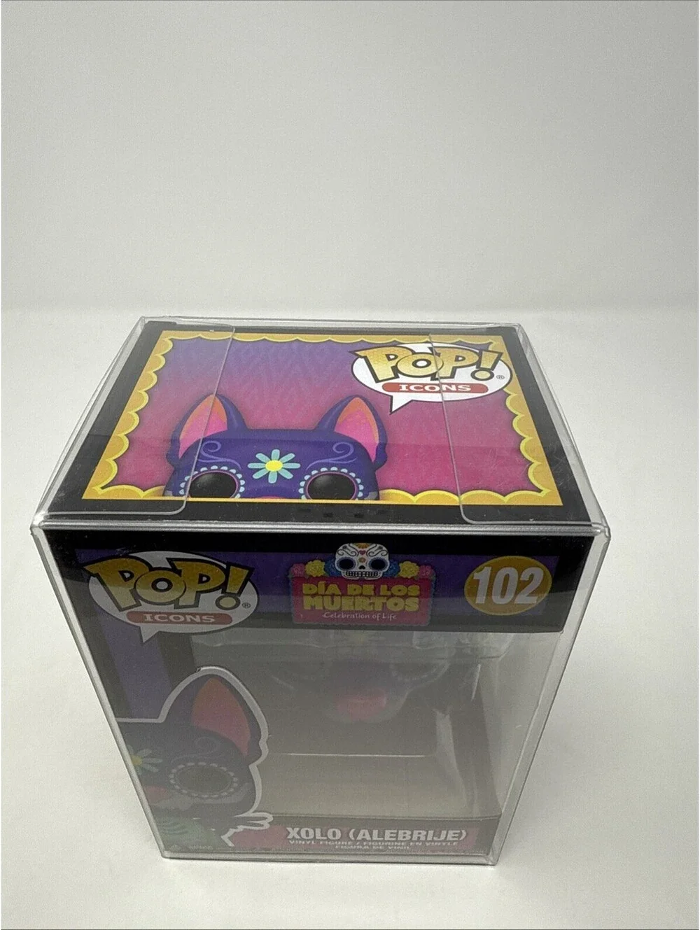 Funko Pop! Icons Dia De Los Muertos Xolo Alebrije #102 With Pop Protector